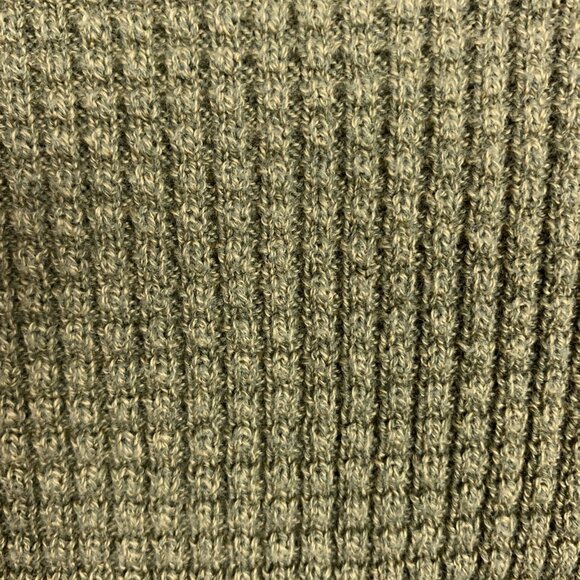 REI Womens M Sweater Pullover Waffle Knit Olive Green Wallace Lake Cotton - Picture 6 of 12